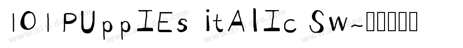 101 Puppies Italic SW字体转换